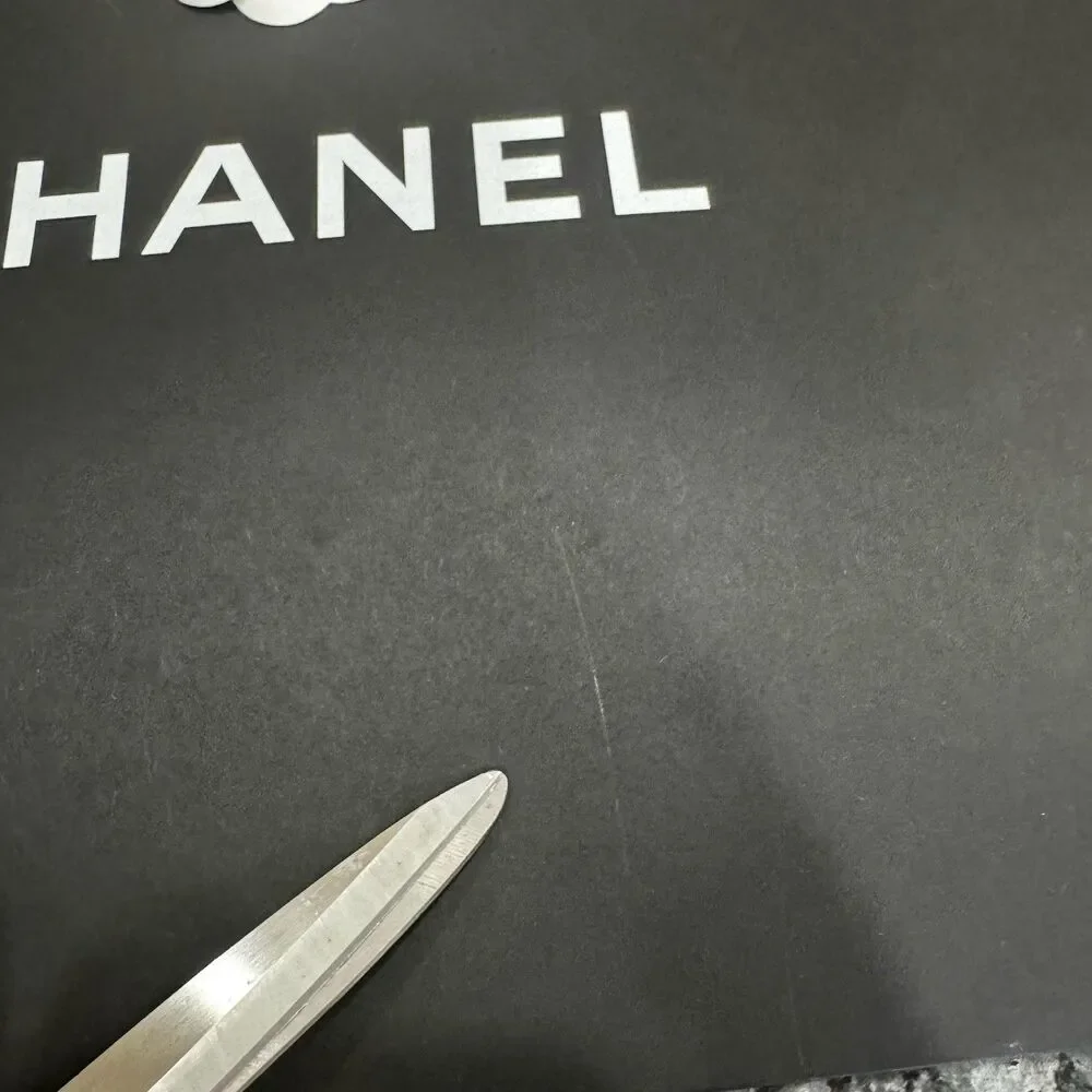 Chanel Gift Bag Classic Flower Black Paper Empty Bag 17” x 13 “